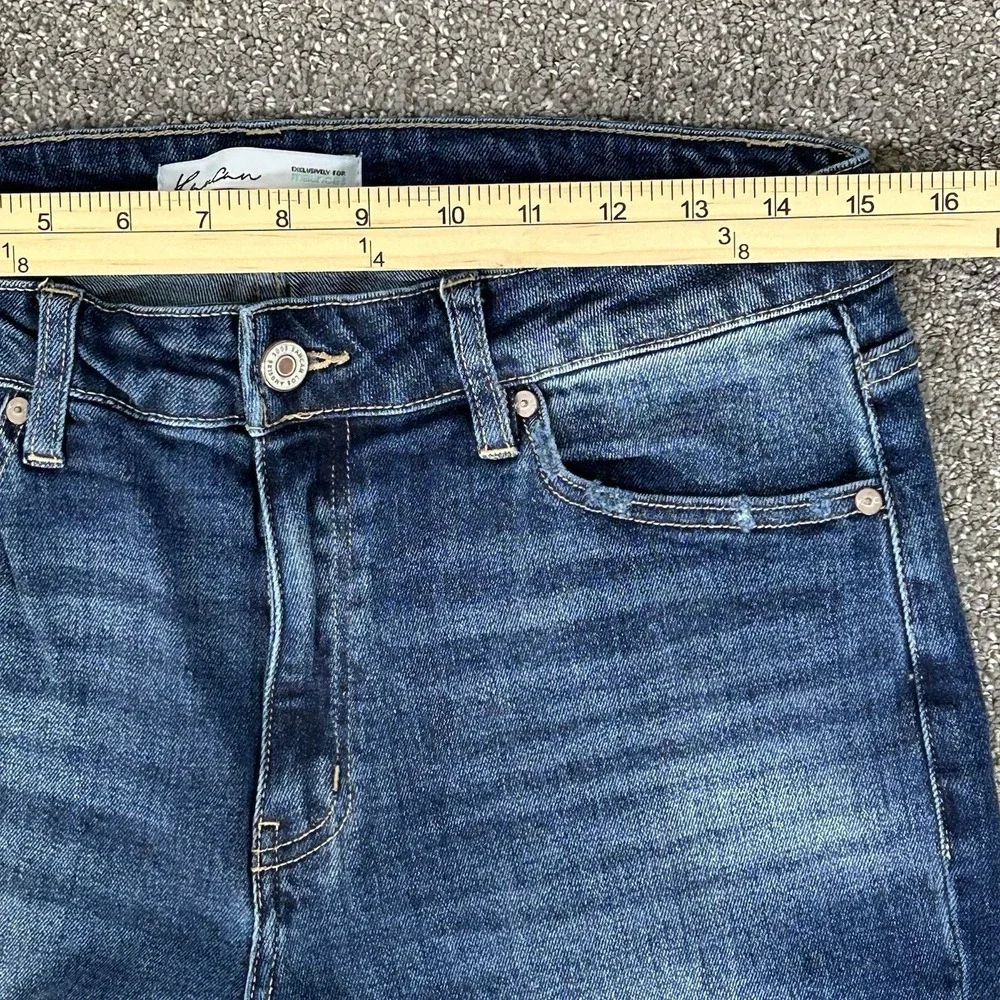 KanCan Dark Indigo Distressed Flare Jeans
